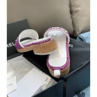 Designer Brand C Womens Original Quality 4.5cm Heeled Slippers Sheep Skin inside 2021SS DXS04