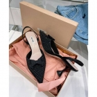 Designer Brand M Womens Original Quality 6.5cm Heeled Sandals Sheep Skin inside 2021SS DXS04