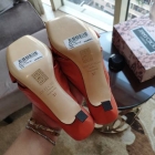 Designer Brand JC Womens Original Quality Genuine Leather 5.5cm Heeled Slippers 2021SS G106