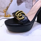 Designer Brand G Womens Original Quality Genuine Leather 11.5cm Heeled 2.6cm Front Height Sandals 2021SS G106