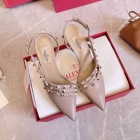 Designer Brand Val Womens Original Quality Genuine Leather 9cm Heeled Sandals 2021SS G106