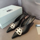 Designer Brand Blcg Womens Original Quality Genuine Leather 5.5cm Heeled Slippers 2021SS G106