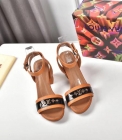 Designer Brand L Womens High Quality Genuine Leather 7.5cm Chunky Sandals 2021SS H307