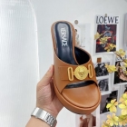 Designer Brand V Womens High Quality Genuine Leather 8.5cm Heeled Slippers 2022SS TXBW002