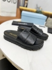 Designer Brand P Womens Original Quality Genuine Leather Slippers 2022SS G103