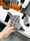 Designer Brand L Womens Original Quality 8cm Heeled Slippers Sheep Skin inside 2022SS G103