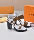 Designer Brand L Womens High Quality Genuine Leather 9.5cm Heeled Sandals 2022SS G103