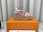 Designer Brand L Womens Original Quality Genuine Leather 10cm Heeled 5cm Front Heigh Wedges 2022SS G103