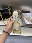 Design Brand JC Womens Original Quality 9cm High Heeled Silk Fabric Sheep Skin inside Sandals 2023SS TXBW02