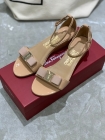 Design Brand Frgm Womens Original Quality 4.5cm Heeled Genuine Leather Sandals 2023SS TXBW02