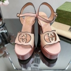 Design Brand G Womens Original Quality Genuine Leather 3.5cm Front Height 12cm High Heeled Sandals 2023SS G104