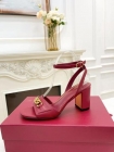 Design Brand Val Womens Original Quality Genuine Leather 7cm Heeled Sandals 2023SS G106