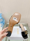 Design Brand D Womens Original Quality Genuine Leather 5cm Heeled Slippers 2023SS G106