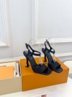 Design Brand L Womens Original Quality Genuine Leather 6.5cm Heeled Slippers 2023SS G106