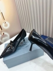 Design Brand P Womens Original Quality Genuine Leather 5cm Heeled Shoes 2023SS G106