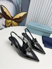 Design Brand P Womens Original Quality Genuine Leather 5cm Heeled Sandals 2023SS G106