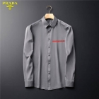 Design Brand P Mens High Quality Long Sleeves Shirts 2023FW D1008