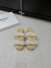 Design Brand P Women Fur Slippers Original Quality Shoes 2023FW G109