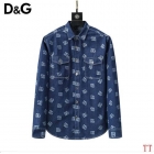 Design Brand DG Men Denim Long Sleeves Shirts High Quality Clothes D1901 2024SS
