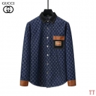 Design Brand G Men Long Sleeves Denim Shirts High Quality Clothes D1901 2024SS