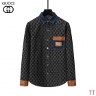 Design Brand G Men Long Sleeves Denim Shirts High Quality Clothes D1901 2024SS