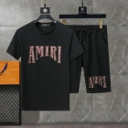 Design Brand AMI Men Track Suits of Short Sleeves T-Shirts and Shorts E803 2024ss