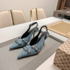 Design Brand DG Womens Original Quality Genuine Leather 6.5cm Heeled Sandals 2024SS G103