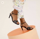 Design Brand H Womens Original Quality Genuine Leather 8cm Heeled Sandals 2024SS G103