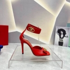 Design Brand Val Womens Original Quality Genuine Leather 9.5cm Heeled Sandals 2024SS G103