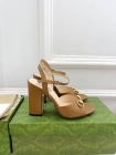 Design Brand G Womens Original Quality Genuine Leather 9.5cm Heeled Sandals 2024SS G104