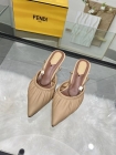 Design Brand F Womens Original Quality 5.5cm Heeled Slippers 2024SS G105 