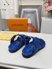 Design Brand L High Quality Women Calf Skin Slippers Sandals 4cm height H307