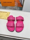 Design Brand L High Quality Women Calf Skin Slippers Sandals 4cm height H307