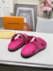 Design Brand L High Quality Women Calf Skin Slippers Sandals 4cm height H307