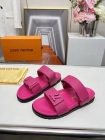 Design Brand L High Quality Women Calf Skin Slippers Sandals 4cm height H307