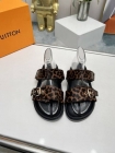 Design Brand L High Quality Women Calf Skin Slippers Sandals 4cm height H307