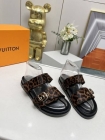 Design Brand L High Quality Women Calf Skin Slippers Sandals 4cm height H307