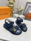 Design Brand L High Quality Women Calf Skin Slippers Sandals 4cm height H307