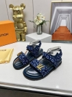 Design Brand L High Quality Women Calf Skin Slippers Sandals 4cm height H307