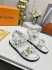 Design Brand L High Quality Women Calf Skin Slippers Sandals 4cm height H307