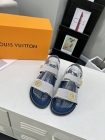 Design Brand L High Quality Women Calf Skin Slippers Sandals 4cm height H307