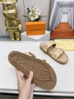 Design Brand L High Quality Women Calf Skin Slippers Sandals 4cm height H307