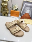 Design Brand L High Quality Women Calf Skin Slippers Sandals 4cm height H307