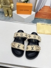 Design Brand L High Quality Women Calf Skin Slippers Sandals 4cm height H307