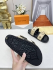 Design Brand L High Quality Women Calf Skin Slippers Sandals 4cm height H307