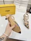 Design Brand F High Quality Women Genuine Leather 8CM Heels Sandals G108 2024