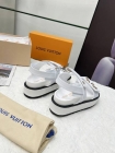 Design Brand L High Quality Women Genuine Leather Sandals 6.5 CM White G108 2024