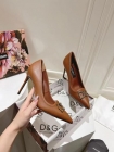 Designer Brand DG High Quality Women High Heels 10CM or 6.5cm Black or Brown Genuine Leather G108 2024FW