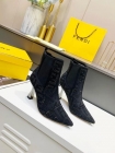 Design Brand F Original Quality Women Boots Genuine Leather Inside Sheepskin 8.5CM G110 2024FW