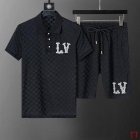 Design Brand L High Quality Men Track Suits of Short Sleeves Polo Shirts and Shorts E801 2025ss